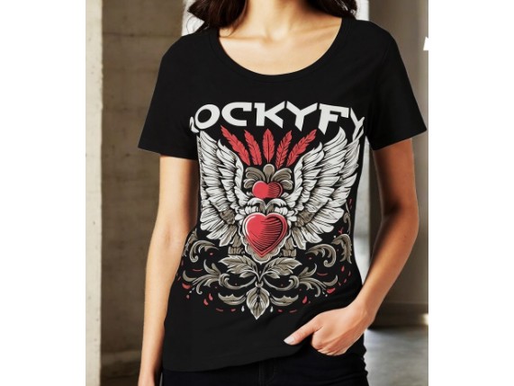 SHCE003 T-Shirt Love Wing schwarz