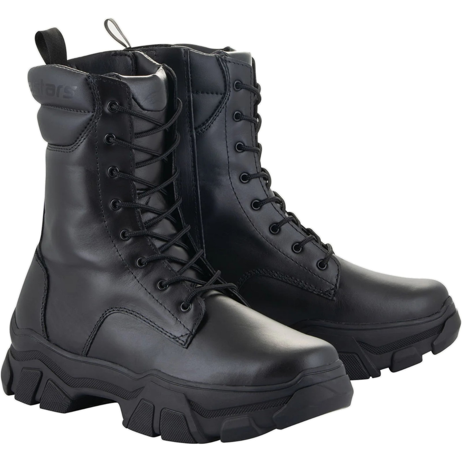 IF Fashion Damen-Bikerstiefel - Wadenhoch Mit Schnallen, Aus Kunstleder