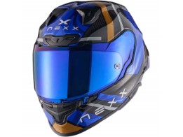 Helm X.R3R Swirl Carbon blau-gold