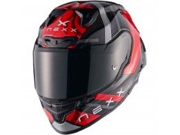 Helm X.R3R Swirl Carbon rot-silber