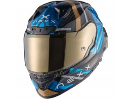 Helm X.R3R Swirl Carbon - deep teal-gold