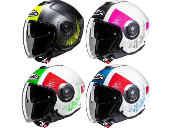 HJC Motorrad-Jethelm I40N Semi Mat Perlweiss Größe L – ECE 22.06