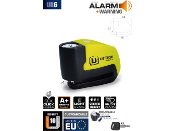 Bremsscheibenschloss mit Alarm UR6
