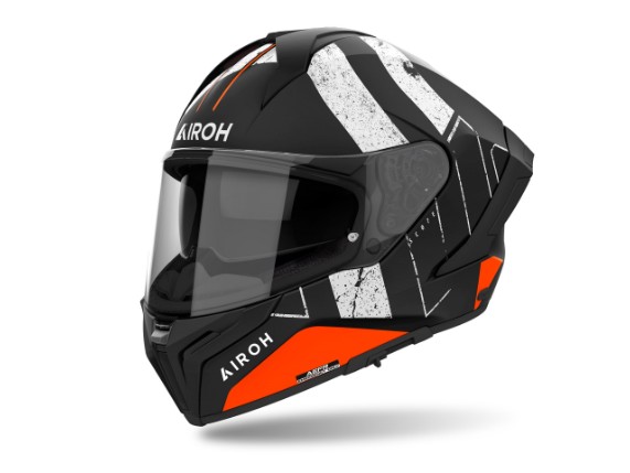 airoh helm matryx scope matt-schwarz weiß orange 1