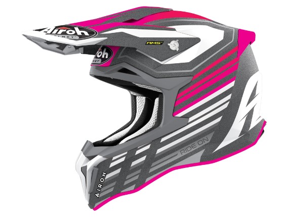 airoh helm strycker shaded pink 1