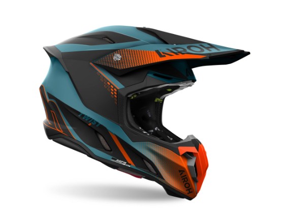 airoh helm twist 3 türkis schwarz-matt orange 2