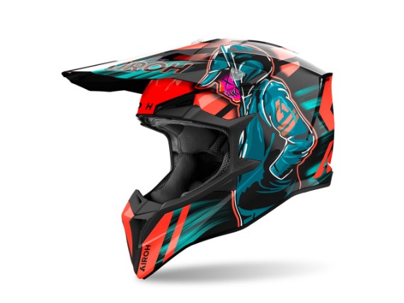 airoh helm wraaap schwarz blau rot grün pink 1