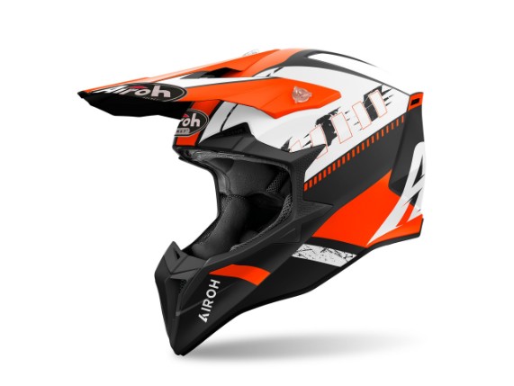 airoh helm wraaap schwarz-matt weiß-matt orange-matt 1