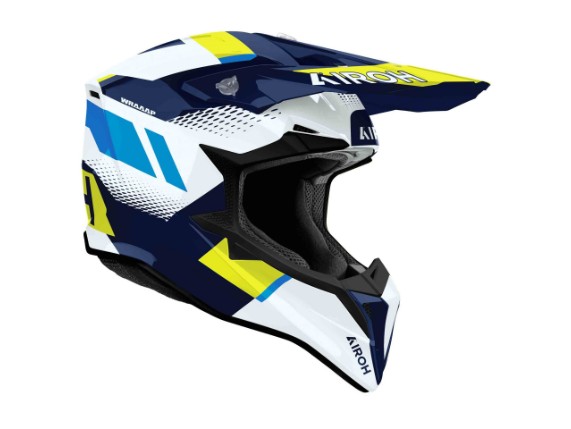 airoh helm wraaap weiß blau fluo-gelb 2