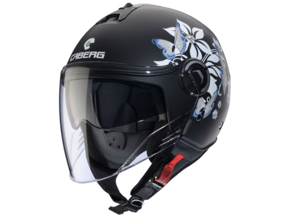 caberg helm schwarz-matt weiß grau blau 1