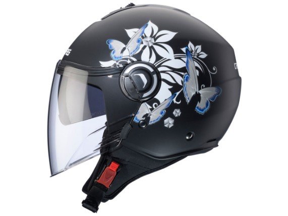 caberg helm schwarz-matt weiß grau blau 2