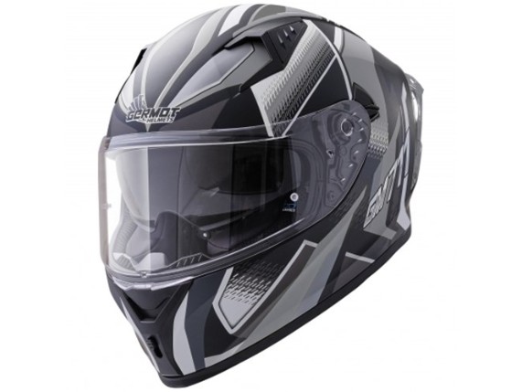 germot helm gm 711 schwarz-matt grau 1