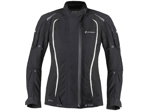 germot jacke motoqueen damen schwarz weiß 1