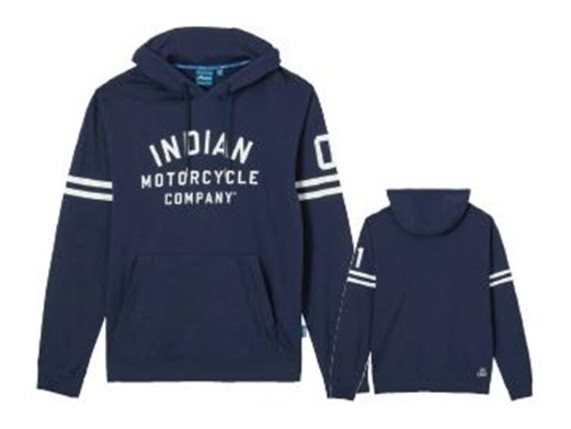 indian hoodie printed lightweight navy