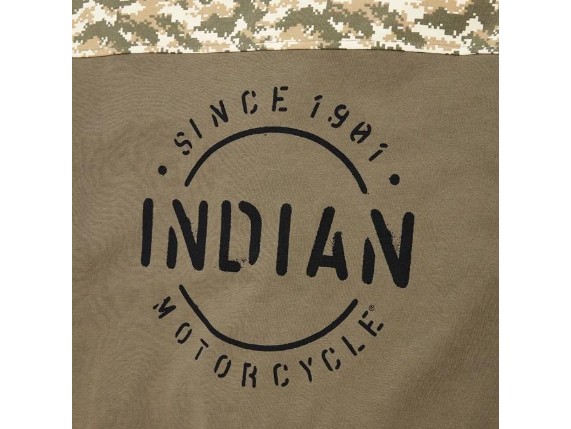 indian hoodie stencil block icon khaki herren 4