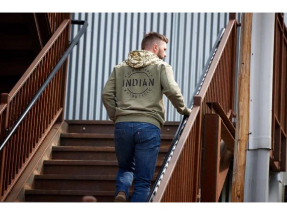 indian hoodie stencil block icon khaki herren 6