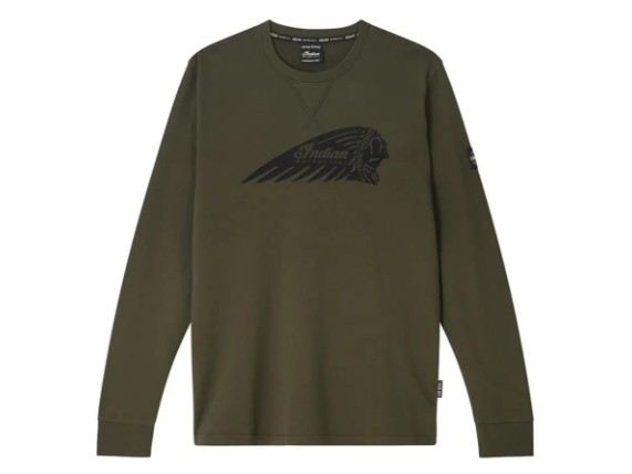 indian longsleeve headdress print herren 1