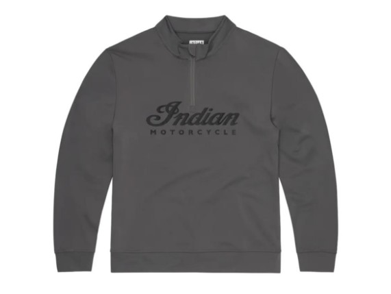 indian sweatshirt logo headdress quarter zip herren 1
