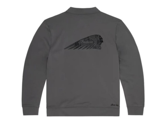 indian sweatshirt logo headdress quarter zip herren 2
