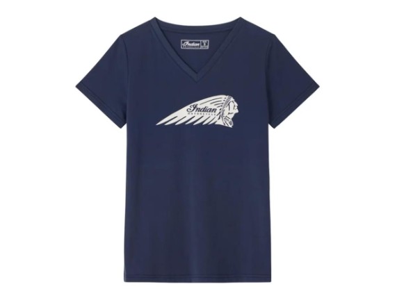 indian t-shirt essential headdress navy damen 1
