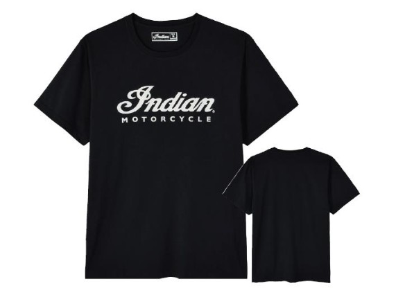 indian t-shirt essentials script logo schwarz herren