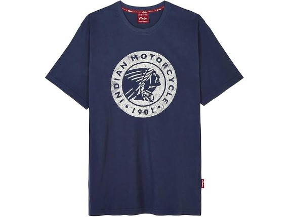 indian t-shirt headdress icon navy 1