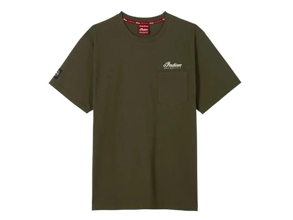 indian t-shirt headdress pocket grün 1