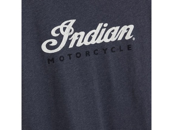 indian t-shirt marl script navy damen 3