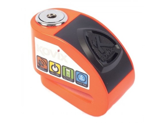 kovix bremsscheibenschloss mit alarm orange