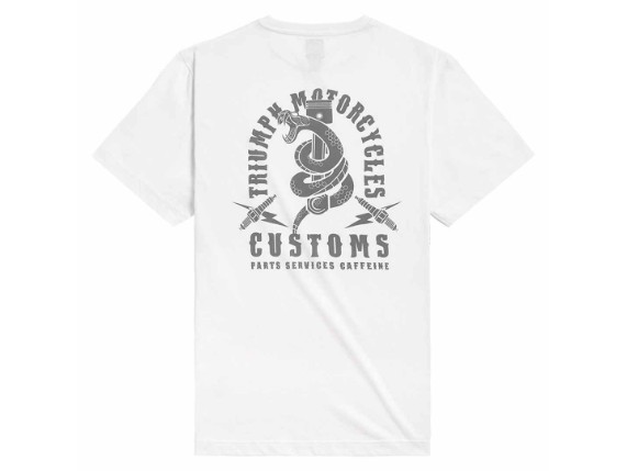 triumph t-shirt snake pitt white 2