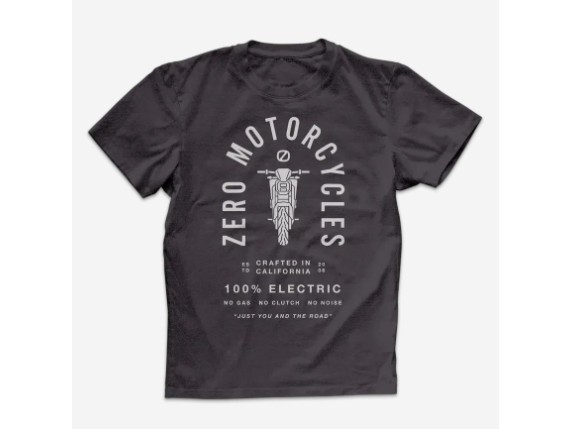 zero t-shirt bike graphic