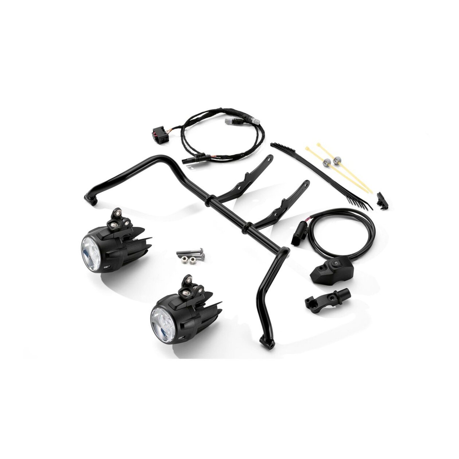 LED Zusatzscheinwerfer inkl. Halteset für Nebelscheinwerfer (Paar) mit  Gehäuse für kompatibel mit BMW F 750 GS