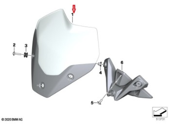 Windschild BMW S1000R Sport
