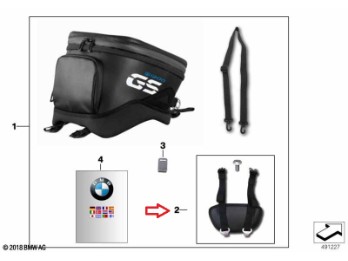 Halter Tankrucksack BMW R1200GS LC hinten