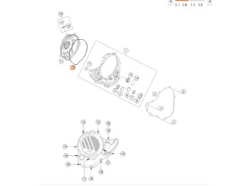 Kupplungsdeckeldichtung außen