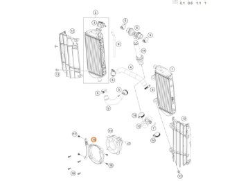 Lüfterhalterung KTM EXC 450