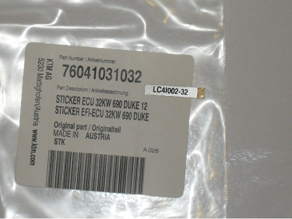 76041031032, Drosselsatz KTM 690 DUKE