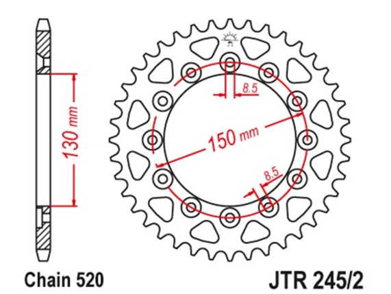 LA 95R 245/2 40, Kera Ho XL600 85-88 PD04