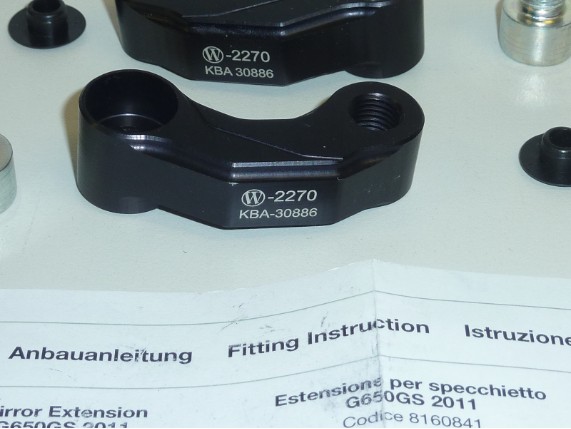 WU 26090-002, Spiegelverbreiterung BMW G650GS
