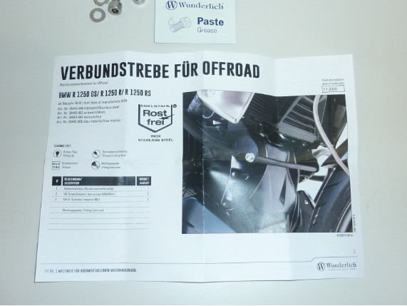WU 26443-004, Verbund-Strebe R 1250 weiß