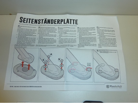 WU 32420-302, Seitenständerplatte BMW R1200RT LC