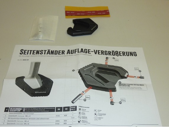 WU 36060-602, Seitenständerplatte BMW S1000XR