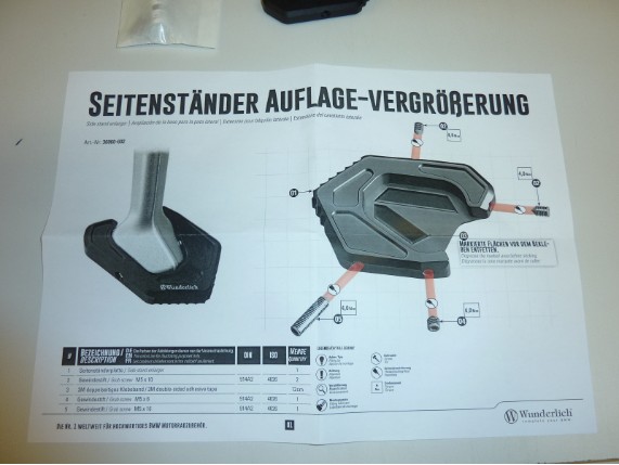 WU 36060-602, Seitenständerplatte BMW S1000XR