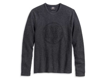 Men's Circle Logo Dress Pullover Sweatshirt Grau