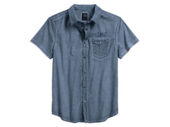 Men's Poplin Pocket Shirt Blau