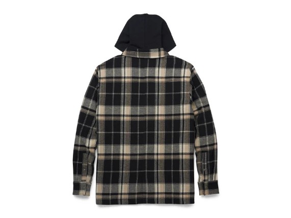 Hooded plaid sale jacket