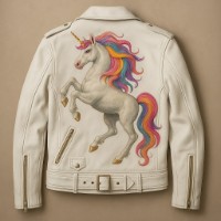 Einhorn Lederjacke