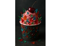 Eisbecher Kirsche-Glas
