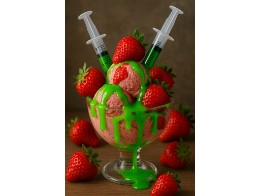 Eisbecher Erdbeer-Gift