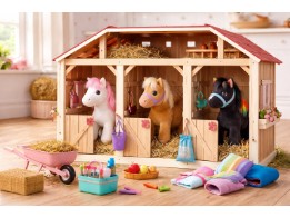 Spielzeugstall für Plüschponys